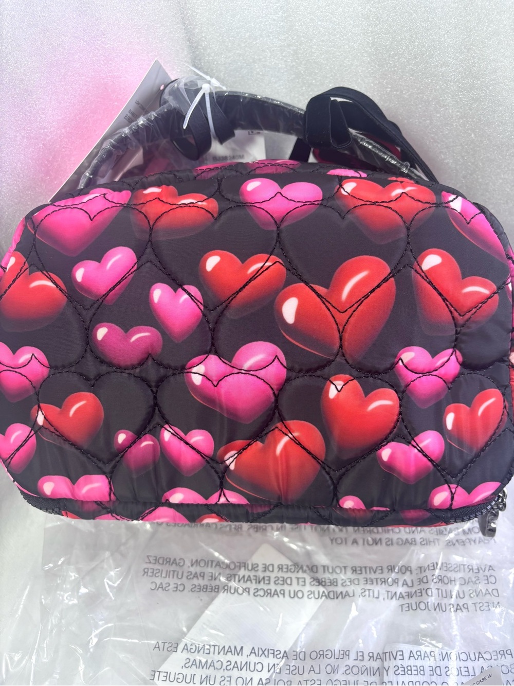 Betsey Johnson Loaf Cosmetic Case. Black/Multi. - Picture 7 of 17
